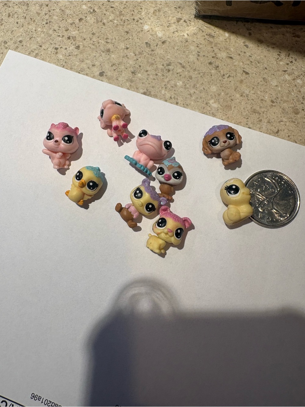 Littlest Pet Shop Mini Pastel Pets - Pink, Yellow, Blue, Purple